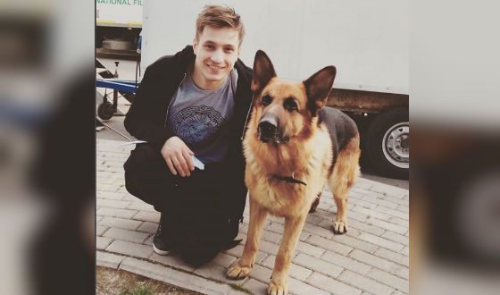 Евгений Токарев и звезда сериала «Мухтар»