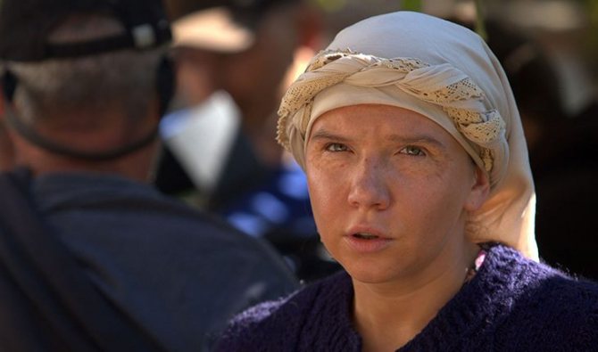 Ирина Рахманова на съемках сериала «Вангелия»