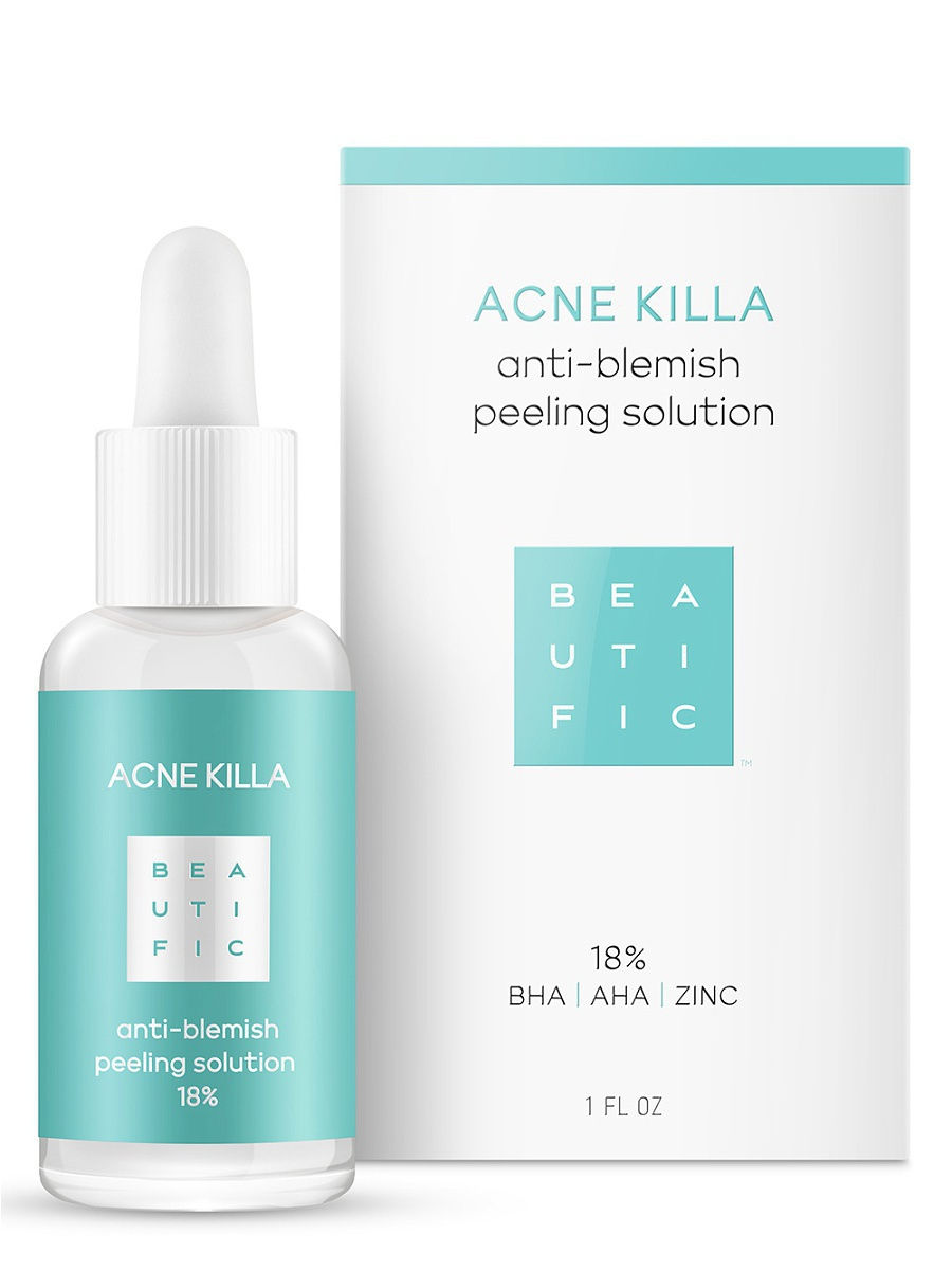BEAUTIFIC / ACNE KILLA Пилинг для лица против акне с салициловой кислотой и цинком
