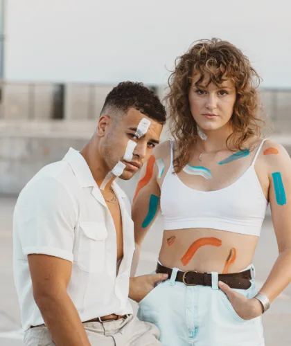 разрисованная пара