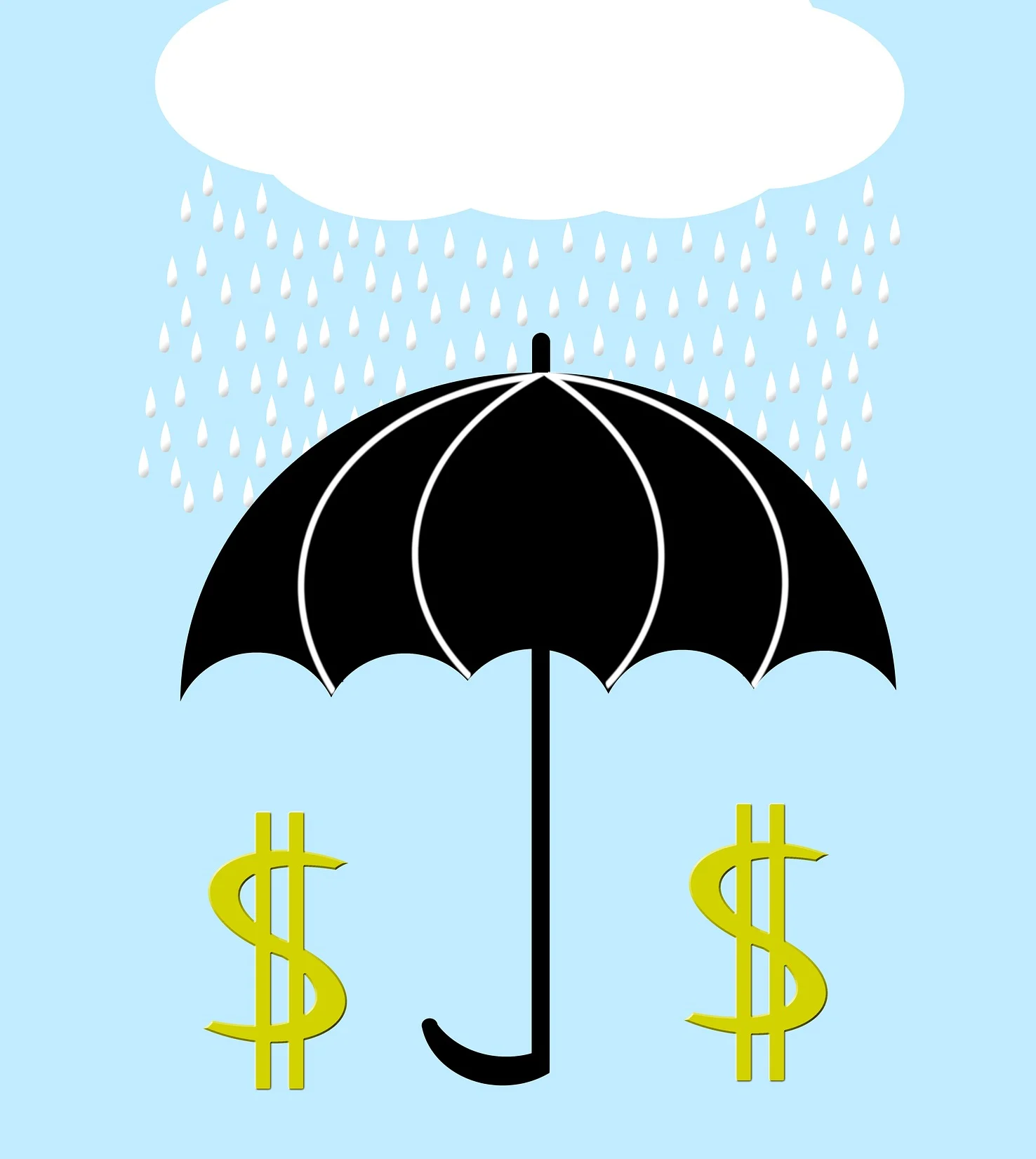 арт денег под дождем